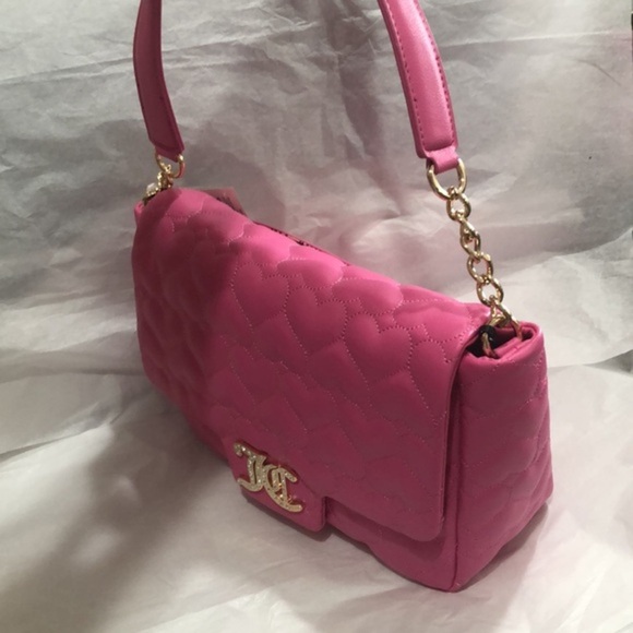Juicy Couture juicy pink Brighter than a diamond gold chainlink shoulder bag new - Picture 14 of 16